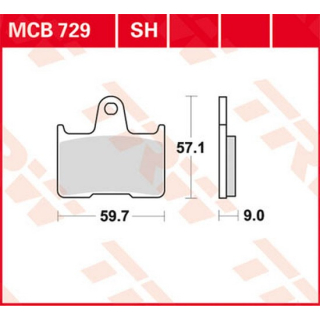 Scheibenbremsbeläge , MCB729  HONDA / CRF 450 R (PE05) / CRF 450 R / 2006 / OFFROAD / MX , MCB729