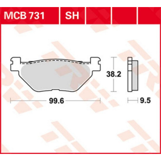 Scheibenbremsbeläge , MCB731  HONDA / CRF 450 X (PE06) / CRF 450 X / 2006 / OFFROAD / ENDURO , MCB731