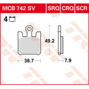 Scheibenbremsbeläge , MCB742SV  KAWASAKI / KX 85 BIG...