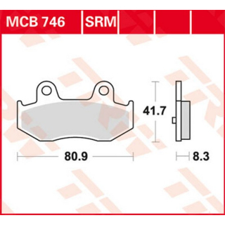 Scheibenbremsbeläge , MCB746SRM  KAWASAKI / KX 85 BIG WHEELS 19/16 (KX85B) / KX 85 / 2013 / OFFROAD / MX , MCB746SRM