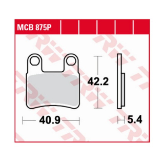 Scheibenbremsbeläge , MCB875P  YAMAHA / WR 250 F (CG30) / WR 250 / 2014 / OFFROAD / ENDURO , MCB875P
