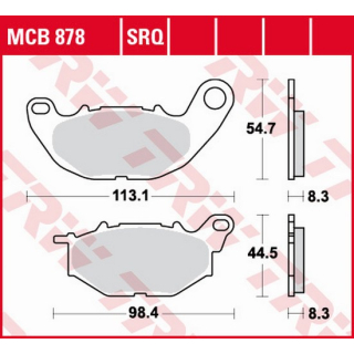 Scheibenbremsbeläge , MCB878TRQ  YAMAHA / WR 250 F (RE25) / WR 250 / 2018 / OFFROAD / ENDURO , MCB878TRQ