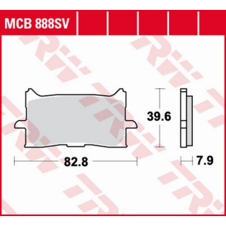 Scheibenbremsbeläge , MCB888SV  YAMAHA / YZ 450 F (CJ15) / YZ 450 F / 2011 / OFFROAD / MX , MCB888SV