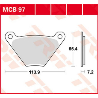 Scheibenbremsbeläge , MCB97PC  YAMAHA / WR 450 F (CJ13) / WR 450 F / 2011 / OFFROAD / ENDURO , MCB97PC