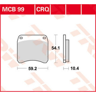 Scheibenbremsbeläge , MCB99  YAMAHA / WR 450 F (DJ03) / WR 450 F / 2012 / OFFROAD / ENDURO , MCB99