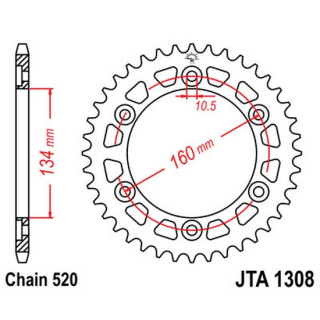 Kettenrad ALU 48Z  |  520 SI , JTA1308.48  TM RACING / EN 450 FI / EN 450 F / 2018 / OFFROAD / OFFROAD , JTA1308.48