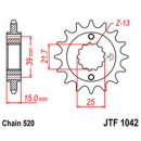 Ritzel 15Z  |  520 , JTF1042.15  SHERCO / SE 300 I-R...