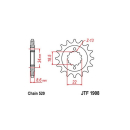 Ritzel 15Z  |  520 , JTF1908.15RB  HUSQVARNA / FC 350 /...