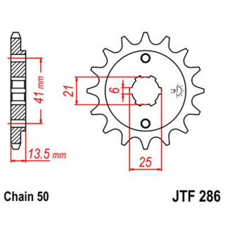 Ritzel 15Z  |  530 , JTF286.15  BETA / XTRAINER 250 2T / XTRAINER 250 2T / 2026 / OFFROAD / ENDURO , JTF286.15