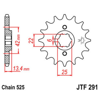 Ritzel 15Z  |  525 , JTF291.15  KTM / 450 SX-F / 450 SX-F / 2026 / OFFROAD / MX , JTF291.15
