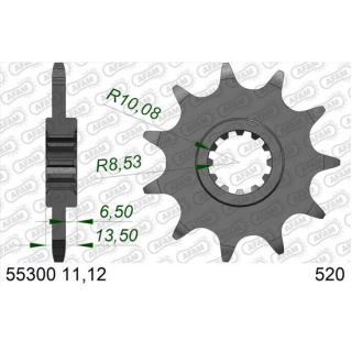Ritzel 55300-11 | 11Z - 520 , 55300-11  YAMAHA / YZ 450 F (CJ10) / YZ 450 F / 2009 / OFFROAD / MX , 55300-11