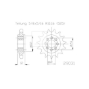 Ritzel 50 - 29031 - 22, 22Z - 525, , 721183  FANTIC / XXF...