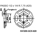 Kettenrad mit Fangblech 95R23945F | 45Z - 420 , 722891...