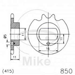 Ritzel 20 - 0850 - 12, 12Z - 415 , 729483  SUZUKI / RM 85 BIG WHEELS 19/16 / RM 85 / 2015 / OFFROAD / MX , 729483