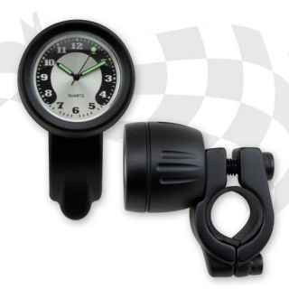 Lenker Quartz Uhr  | 7/8 + 1" | schwarz | Ø 40mm , 740070  KTM / 85 SX BIG WHEELS 19/16 / 85 SX / 2005 / OFFROAD / MX , 740070
