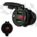 Bordsteckdose 3.0 | 2 x USB-A + Volt | schwarz ,...