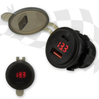 Bordsteckdose 3.0 | 1 x USB-A | 1 x USB-C + Volt , 349077  KTM / 350 SX-F / 350 SX-F / 2018 / OFFROAD / MX , 349077