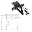 Kennzeichenhalter | UNIVERSAL | Typ 2 | schwarz , 390002...