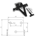 Kennzeichenhalter | UNIVERSAL | Typ 3 | schwarz , 390003...