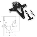 Kennzeichenhalter | UNIVERSAL | Typ 5 | schwarz , 390005...