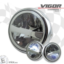 LED-Scheinwerfer "Vigor" 7" | klar | chrom...