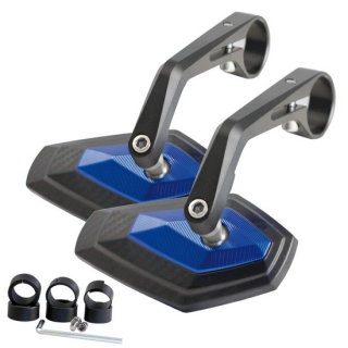 Lenkerendenspiegel "Diamond" | schw/blau | 7/8+1" , 282633-BLK-AB  KTM / 300 EXC SIX DAYS / 300 EXC / 2013 / OFFROAD / ENDURO , 282633-BLK-AB