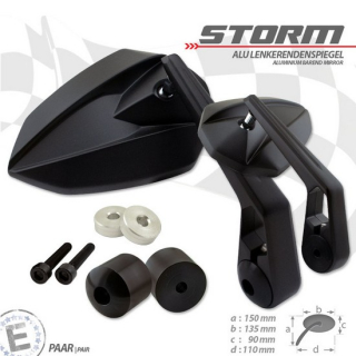 Lenkerendenspiegel "STORM" | schwarz | M6Y Yamaha , 282639-M6Y  KTM / 300 EXC FACTORY EDITION / 300 EXC / 2017 / OFFROAD / ENDURO , 282639-M6Y
