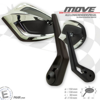 Lenkerendenspiegel "MOVE" | M6 Universal | chrom , 282901-2-M6  KTM / 350 EXC-F FACTORY EDITION / 350 EXC-F / 2015 / OFFROAD / ENDURO , 282901-2-M6