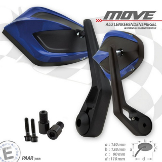 Lenkerendenspiegel "MOVE" | M16 Yamaha | blau , 282901-3-M16  KTM / 350 EXC-F SIX DAYS / 350 EXC-F / 2012 / OFFROAD / ENDURO , 282901-3-M16