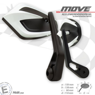 Lenkerendenspiegel "MOVE" | M6 Universal | weiss , 282901-5-M6  KTM / 350 EXC-F SIX DAYS / 350 EXC-F / 2017 / OFFROAD / ENDURO , 282901-5-M6