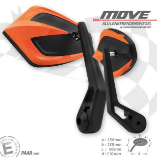 Lenkerendenspiegel "MOVE" | M6 Universal | orange , 282901-7-M6  KTM / 350 EXC-F SIX DAYS / 350 EXC-F / 2021 / OFFROAD / ENDURO , 282901-7-M6