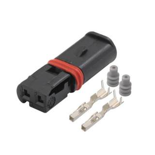 2er Stecker | weiblich | schwarz , 284-CON-1  KTM / 300 EXC / 300 EXC / 2008 / OFFROAD / ENDURO , 284-CON-1
