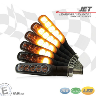 LED-Blinker "JET" | SEQ | Alu | schwarz , 284807  KTM / 250 EXC TPI / 250 EXC / 2023 / OFFROAD / ENDURO , 284807