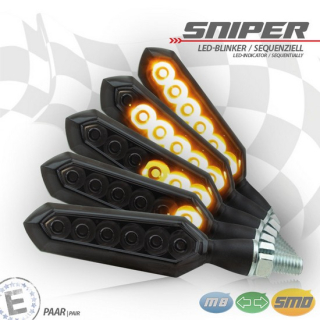 LED-Blinker "SNIPER" | SEQ  | PC | schwarz , 284813-ABS  KTM / 250 EXC FACTORY EDITION / 250 EXC / 2015 / OFFROAD / ENDURO , 284813-ABS