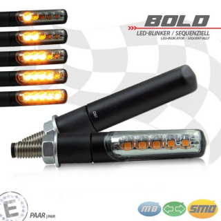 LED-Blinker "BOLD" | SEQ | Alu | schwarz , 284814  KTM / 250 EXC-F SIX DAYS / 250 EXC-F / 2011 / OFFROAD / ENDURO , 284814