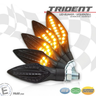 SMD-Blinker "TRIDENT" | SEQ | schwarz , 284853  KTM / 250 EXC-F SIX DAYS / 250 EXC-F / 2019 / OFFROAD / ENDURO , 284853