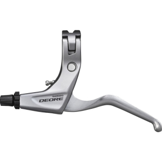 SHIMANO Bremshebel DEORE Trekking BL-T611, links, I-Spec B, Silber, ca. 106 g E-BLT611LS