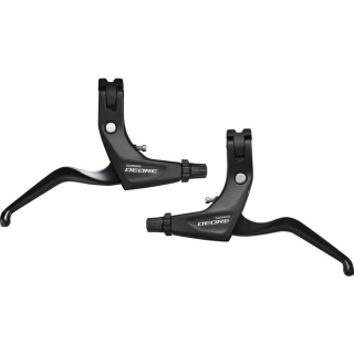 SHIMANO Bremshebel DEORE Trekking BL-T611, Paar, I-Spec B, Schwarz, Inkl. Zug und Hülle, E-BLT611PAL1