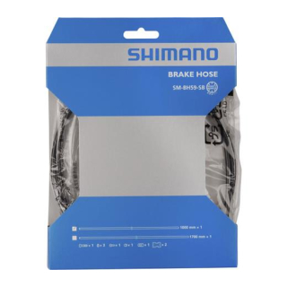 SHIMANO Bremsleitung SM-BH59-SB, 1.000 mm, Schwarz, Gerade - Banjo, 1x Befestigungsschra I-SMBH59SBL100