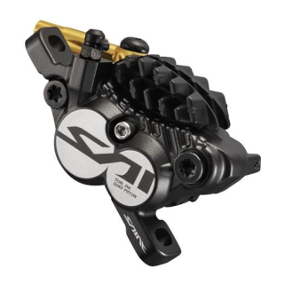 SHIMANO Bremssattel SAINT BR-M820, VR oder HR, PM, H03C Metall m. Kühlrippen, Schwarz I-BRM820MPMF
