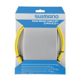 SHIMANO 1 Set Gelb Bremszug-Set Zug 1x 1.000 mm/1x 2.050 mm, Hülle 1x 800 mm/1x 1.400 mm Y-80098013