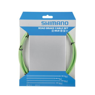 SHIMANO 1 Set Grün Bremszug-Set Zug 1x 1.000 mm/1x 2.050 mm, Hülle 1x 800 mm/1x 1.400 mm Y-80098016