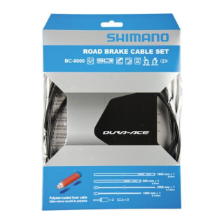 SHIMANO 1 Set (VR & HR) Schwarz Bremszug-Set Zug 1x 1.000 mm/1x 2.000 mm, Hülle 1x 800 m Y-8YZ98010