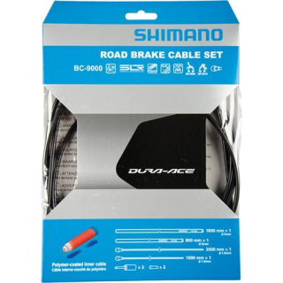 SHIMANO 1 Set (VR & HR) Schwarz Bremszug-Set Zug 1x 1.000 mm/1x 2.000 mm, Hülle 1x 800 m Y-8YZ98010
