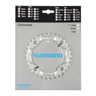 SHIMANO Kettenblätter ALIVIO FC-M430, 32 Zähne, 104 mm, Silber, Stahl Y-1M098060