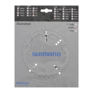 SHIMANO Kettenblätter Road FC-2350, 34 Zähne, 110 mm, Silber, Stahl Y-1M834000