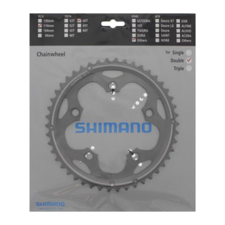 SHIMANO Kettenblätter Road FC-CX50, 46 Zähne, 110 mm, Silber, Aluminium Y-1MS98050