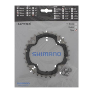 SHIMANO Kettenblätter Trekking FC-T551, 32 Zähne (AE) inkl. Schrauben, 104 mm, Schwarz, Y-1MX98090