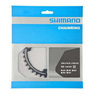 SHIMANO Kettenblätter DURA-ACE FC-9000, 34 Zähne (MA), 110 mm, Schwarz, Aluminium Y-1N234000
