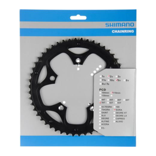 SHIMANO Kettenblätter SORA FC-3550, 50 Zähne für KSR, 110 mm, Schwarz, Aluminium Y-1NB98080